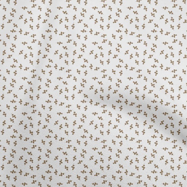 oneOone Polyester Spandex Brown Fabric Floral Fabric For Sewing Printed Craft Fabric By The Yard 56 Inch Wide