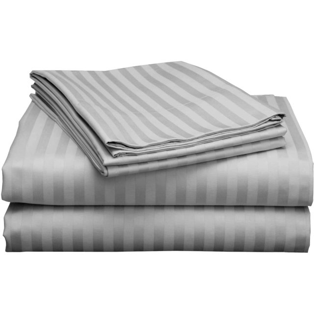 1100 Thread Count 3 Piece ( 1-Fitted Sheet + 2 - Pillow Cases ) Fitted Sheet 18 Inch Deep Pocket 100% Egyptian Cotton