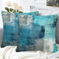 thumbnail image 2 of Throw Pillow Cover Case Turquoise and Grey Abstract Pillow Covers 20x20 Inch Set of 2,Soft Decorative Throw Pillow Case for Living Room Bedroom Sofa Couch Cushion Covers, 2 of 6