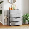 thumbnail image 2 of Costway 4 Drawer Storage Cabinet with Metal Legs & Handles Anti-Toppling Devices Gray, 2 of 10