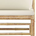 thumbnail image 5 of vidaXL 3 Piece Garden Lounge Set with Cream White Cushions Bamboo, 5 of 5