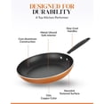 thumbnail image 2 of Gotham Steel Diamond 3-Piece Copper Cast Frying Pan Set, Nonstick Cookware, 2 of 8