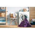 thumbnail image 2 of Ahgly Tapis d'Intérieur Lavable en Machine Carré Transitionnel Prune Velours Violet, 3 Pieds Carré, 2 of 7