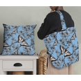thumbnail image 5 of Soimoi Blue Modal Satin Fabric Flower & Butterfly Print Fabric by The Yard 42 Inch Wide, 5 of 5