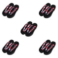 thumbnail image 2 of ZheElen Japanese Clogs Slippers Geta Sandals Flip Flops for Men Women 36 Black Round Size 36 5Set, 2 of 6