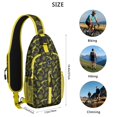 thumbnail image 5 of Fresh Yellow Lemon Print Sling Backpack, Cute Summer Fruit Design Crossbody Daypack with Retro Vintage Floral Patterns, Lightweight and Durable, 5 of 5