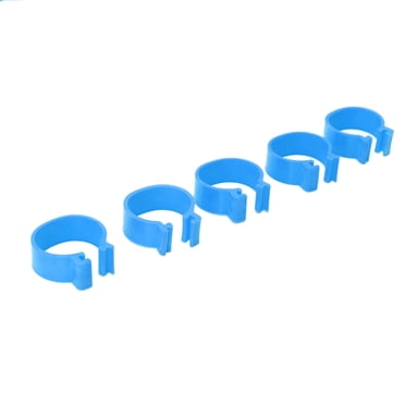Lot de 100 anneaux de cheville réutilisables en plastique pour l'élevage de poulets, canards, oies, jaunes, 16 mm
