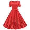 thumbnail image 2 of Pompotops Robe de Soirée Bal pour Femme à Manches Courtes Style Années 1950 Ménagère, 2 of 9