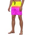 thumbnail image 4 of Shorts de Plage à Cordon de Serrage pour Hommes Jaune 32, 4 of 5