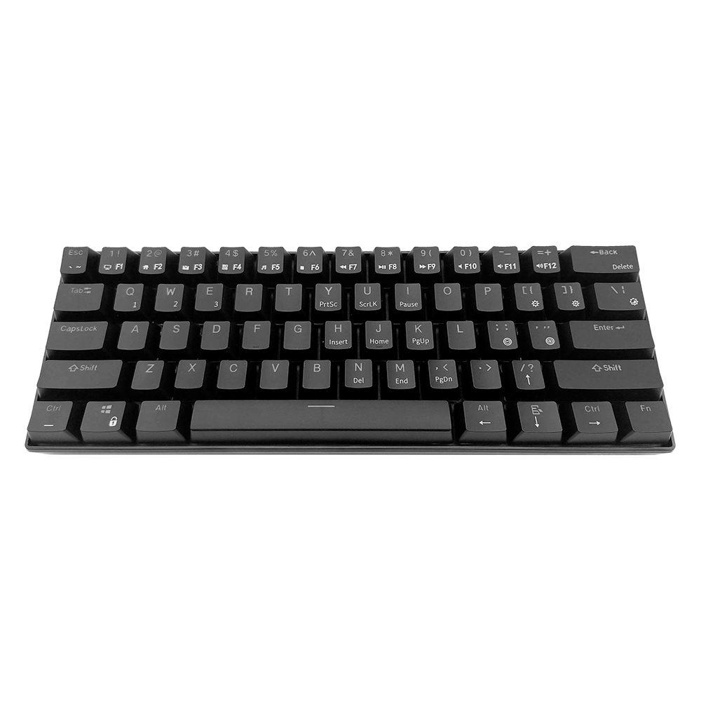 Mistaha RK61 Bluetooth&Wired Dual Mode Keyboard Yellow Backlight 61 Key Mini Mechanical Keyboard for Phone/Tablet
