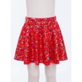 thumbnail image 2 of Lejafay Girls Flared Pleated A-Line Skirts Shiny Metallic Dance Performance Costume Cheerleading Uniform Red XS, 2 of 7