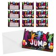 thumbnail image 2 of 12 Sets Jump Theme Party Invitations Fun And Unique Birthday Invite Cards With Envelopes For Boys Girls Kids Parties And Celebrations, 2 of 8