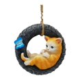 thumbnail image 1 of GUOOL Resin Hanging Sculpture Animal Figurines Tree Pendant Garden Statue Swing for, 1 of 9