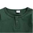 thumbnail image 4 of 2Pcs Toddler Outfits  Solid-Color Long-Sleeves Top + Elastic-Waist Pants MHXX, 4 of 6