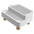 thumbnail image 1 of BELOVING Automatic Cat Litter Box Ramp 2 Steps Waterproof Pad Mat with Non Slip Feet Leakproof Cat Litter Stair for Small Elderly Cats White, 1 of 9
