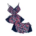thumbnail image 3 of WILLBEST Jeans pour Femmes Ensemble de Pyjama à Bretelles en Dentelle Style Court avec Short Pantalon Homme, 3 of 3