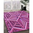 thumbnail image 3 of Ahgly Company Machine Washable Indoor Rectangle Transitional Orchid Purple Area Rugs, 2' x 3', 3 of 7