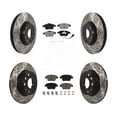 thumbnail image 1 of Transit Auto Front Rear Coated Drilled Slotted Disc Brake Rotors and Ceramic Pads Kit for Car 2012-2014 Volkswagen Passat KDC-100296, 1 of 11