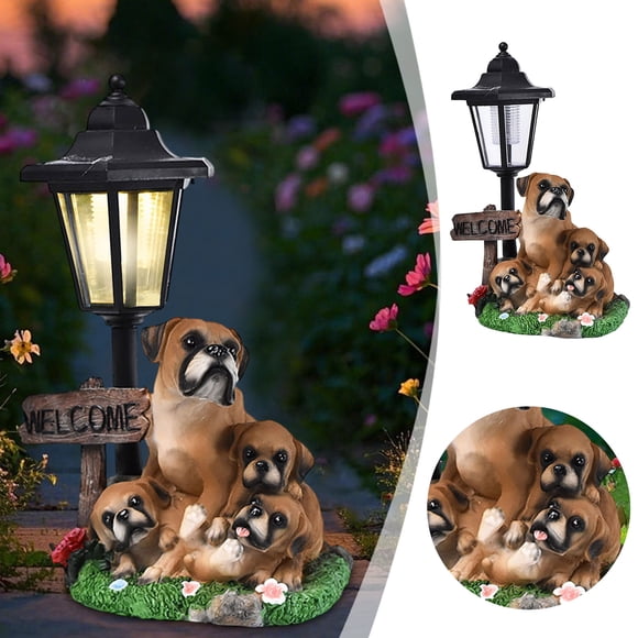 Solar Decorative Lights Decorative Statue Luminous Sculpture Decorations For Dog Party Garden Training Garden How Full Platform Bed Full Mattress Frame Buddha Garden Statue Tall Platform Bed Frame