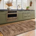 thumbnail image 3 of Brown Boho Washable 2x6 Runner Rugs for Hallway Kitchen Bedroom Beside Laundry Room Bathroom Rug, Pet & Kids Friendly, Non Slip Low Pile Stain Resistant Soft Faux Wool Long 24 x 72 Floor Carpet, 3 of 8