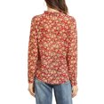 thumbnail image 3 of INSPIRE CHIC Women's Ruffle Collar Long Sleeve Button Down Floral Shirt, 3 of 6