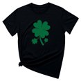 thumbnail image 4 of T-shirts de la Saint-Patrick pour Femmes Mode Col Rond Imprimé Manches Courtes T-shirt Décontracté Ample Hauts Saint-Patrick, 4 of 6