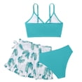 thumbnail image 2 of Puawkoer Maillot de Bain Fille 3 Pcs Bikini Solide Maillot de Bain Filles Rullfe Maillot de Bain Caleçons Courts Maillot de Bain pour Filles Bikini Filles, 2 of 5