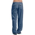 thumbnail image 3 of Faithtur Women´s Drawstring Pants, Summer Elastic Waist Solid Color Loose Lounge Pants with Pockets, 3 of 6