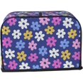 thumbnail image 2 of Toaster Cover 2 Slice Vintage Groovy Flowers Dustproof Bread Maker Cover Fingerprint Bakeware Protection Wide Slot Toaster Bag Reusable Kitchen Small Appliance Cover TC278, 2 of 6