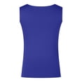 thumbnail image 4 of Hauts Grande Taille Crop Tops Femmes Col Carré Sans Manches Double Couche Débardeur Serré pour Femmes, 4 of 5