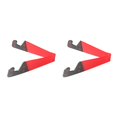 thumbnail image 1 of Ruiboury V Shape Adjustable Folding Mobile Smart Phone Tablet Stands Portable Size Bracket Red 2Set, 1 of 6