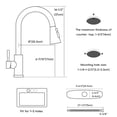 thumbnail image 3 of APPASO Robinet de Cuisine en Nickel Brossé avec Vaporisateur Rétractable, Robinet d'Évier à Barre en Acier Inoxydable à une Seule Poignée, 3 Modes de Jet, Bec Pivotant à 360°, 3 of 19