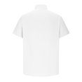 thumbnail image 4 of DPTALR Hommes Casual Stand Col Manches Courtes Bouton Fermeture Chemise Hawaii Blouse, 4 of 6