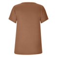 thumbnail image 4 of Timegard Hauts pour Femmes Été Col Rond Manches Courtes Blouse Unie Hauts Décontractés T-Shirts Basiques, 4 of 6