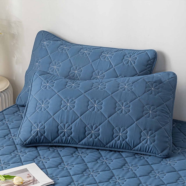 Pillow Protector Cover Set Breathable Soft Fabric Hypoallergenic Barrier for Bedding Comfort Home Hotel Use