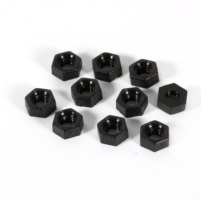 Industrial Supplies,100pcs M2 M3 M4 Hex Nuts Black Nut High-Intensity Output