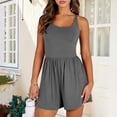 thumbnail image 2 of IROINID Shorts une Pièce pour Femmes, Combinaisons de Course pour Femmes, Tenues de Gym Yoga Gris TTG, 2 of 9