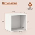 thumbnail image 3 of Costway 1 PCS Organiseur de Rangement en Cubes Empilable Étagère Ouverte pour Petit Espace Système de Rangement Blanc, 3 of 9