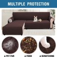thumbnail image 4 of CHOK L-Shape Sofa Slipcover Sectional 3 Seater Chaise Cover Pet Dogs Couch Protector  (Black Large), 4 of 10