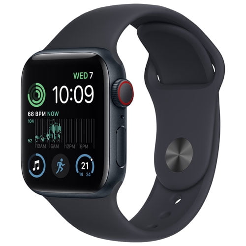 Restored Apple Watch Series SE (2022) (GPS + Cellular) 40mm Smartwatch with Aluminum Case with Sport Band Open Box