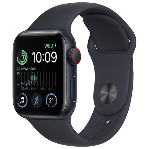 Restored Apple Watch Series SE (2022) (GPS + Cellular) 40mm Smartwatch with Aluminum Case with Sport Band Open Box
