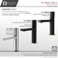 thumbnail image 2 of Stylish Riela 7 ½" Ht Single Handle Matte Black & Silver Bathroom Faucet B-104NC, 2 of 12