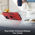 thumbnail image 5 of [PST] iPhone 15 Pro Max Ring Case, Dual Layers Heavy Duty Magnetic Hard Kickstand Case with Ring Stand, 5 of 5