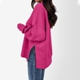 thumbnail image 4 of Timegard Oversized Sweatshirt for Women Thumb Hole Side Split Pullover Fall Loose Long Sleeve Tops, 4 of 9