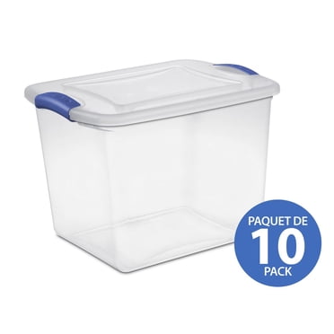 Sterilite 26 L Latch Box- Blue- 10 PK