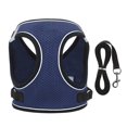 thumbnail image 2 of Flmtop Traction Rope 360 Degree Reflective Design Explosion Proof Polyester Pet Dog Chest Strap for Outdoor Navy Blue, 2 of 9