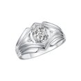 thumbnail image 4 of RYLOS Men's Rings 14K White Gold Rings Classic Designer Style 9X7MM Oval Gemstone &  Diamond Ring White Topaz April Birthstone Rings For Men Size 10, 4 of 7