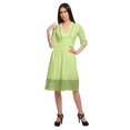thumbnail image 3 of Moomaya Robe en Coton Imprimée pour Femme Longueur Midi Manches Courtes Tenue d'Été Vêtements, 3 of 4