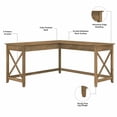 thumbnail image 3 of Bush Furniture Key West 60W L Shaped Desk in Reclaimed Pine, 3 of 4