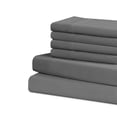 thumbnail image 3 of Swift Home Luxury 6-Piece Sheet Set with Extra Pillow Case, Double, Gray, 3 of 3